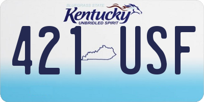 KY license plate 421USF