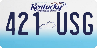 KY license plate 421USG