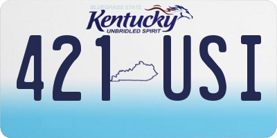KY license plate 421USI
