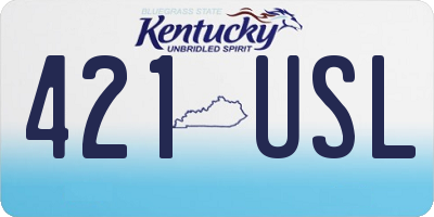 KY license plate 421USL