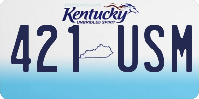 KY license plate 421USM