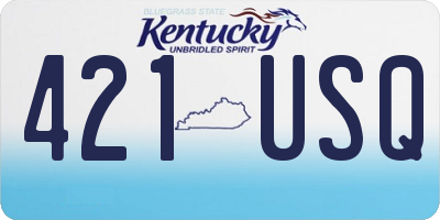 KY license plate 421USQ