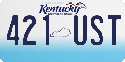 KY license plate 421UST