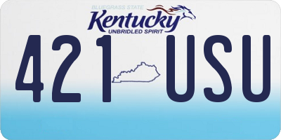 KY license plate 421USU