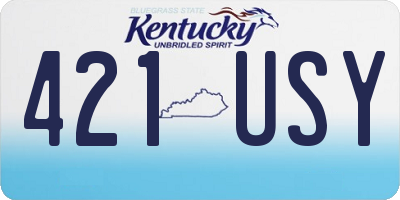 KY license plate 421USY