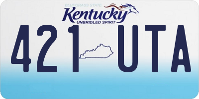 KY license plate 421UTA