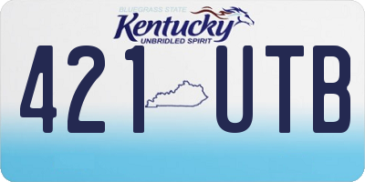 KY license plate 421UTB