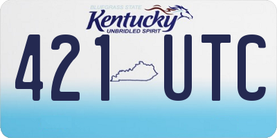 KY license plate 421UTC