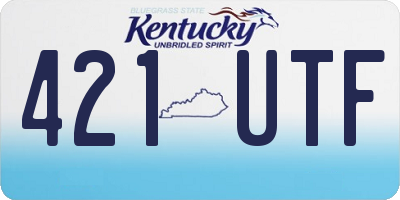 KY license plate 421UTF