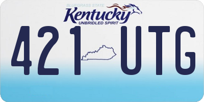 KY license plate 421UTG