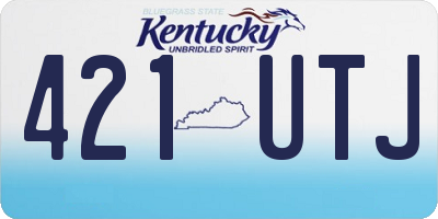 KY license plate 421UTJ