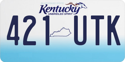 KY license plate 421UTK