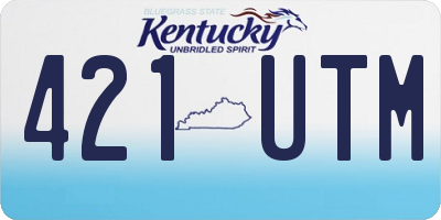 KY license plate 421UTM