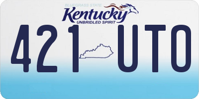 KY license plate 421UTO
