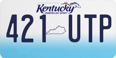 KY license plate 421UTP