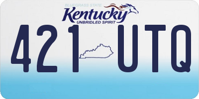 KY license plate 421UTQ