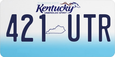 KY license plate 421UTR
