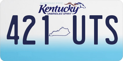 KY license plate 421UTS