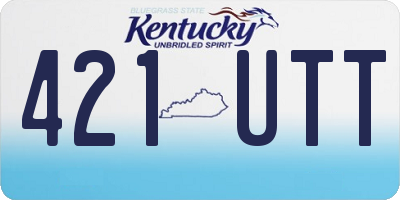 KY license plate 421UTT