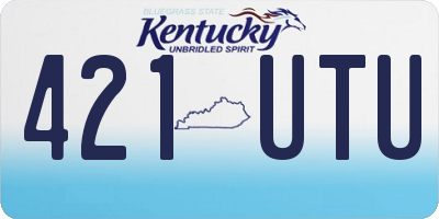 KY license plate 421UTU