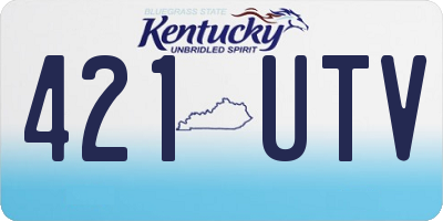 KY license plate 421UTV