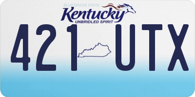 KY license plate 421UTX