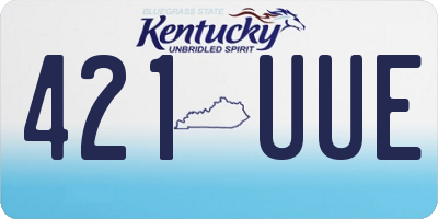 KY license plate 421UUE