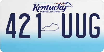 KY license plate 421UUG