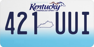 KY license plate 421UUI