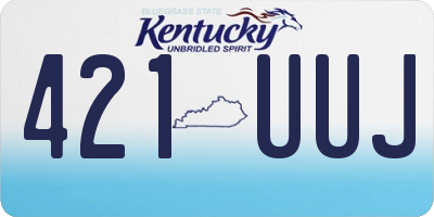 KY license plate 421UUJ
