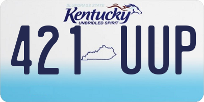 KY license plate 421UUP