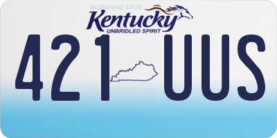 KY license plate 421UUS
