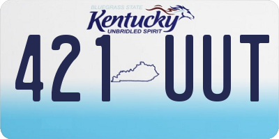 KY license plate 421UUT