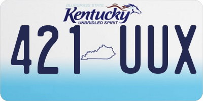 KY license plate 421UUX