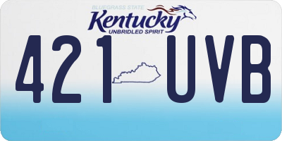 KY license plate 421UVB