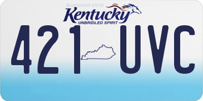 KY license plate 421UVC