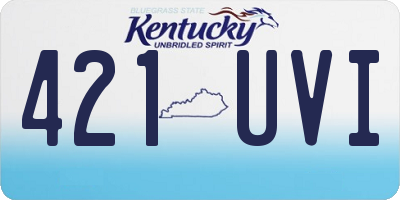 KY license plate 421UVI