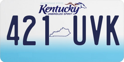 KY license plate 421UVK