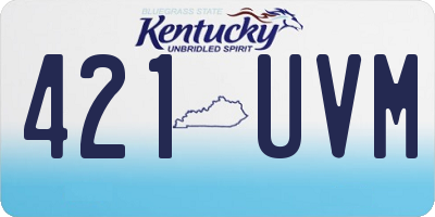 KY license plate 421UVM