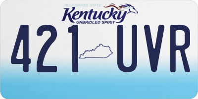 KY license plate 421UVR