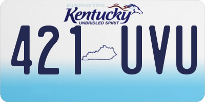 KY license plate 421UVU