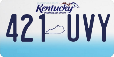 KY license plate 421UVY