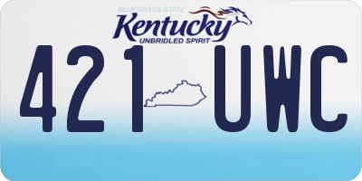 KY license plate 421UWC