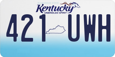 KY license plate 421UWH