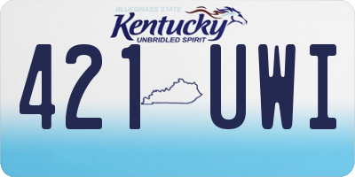 KY license plate 421UWI