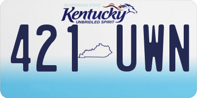 KY license plate 421UWN