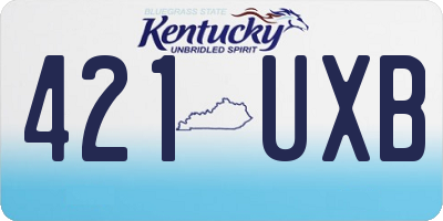 KY license plate 421UXB