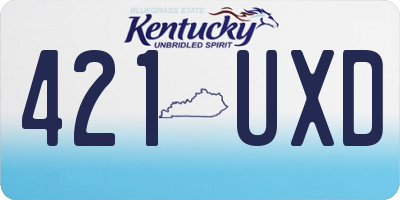 KY license plate 421UXD