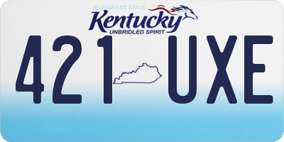 KY license plate 421UXE