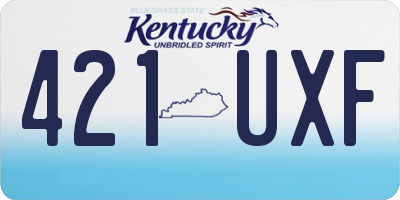 KY license plate 421UXF
